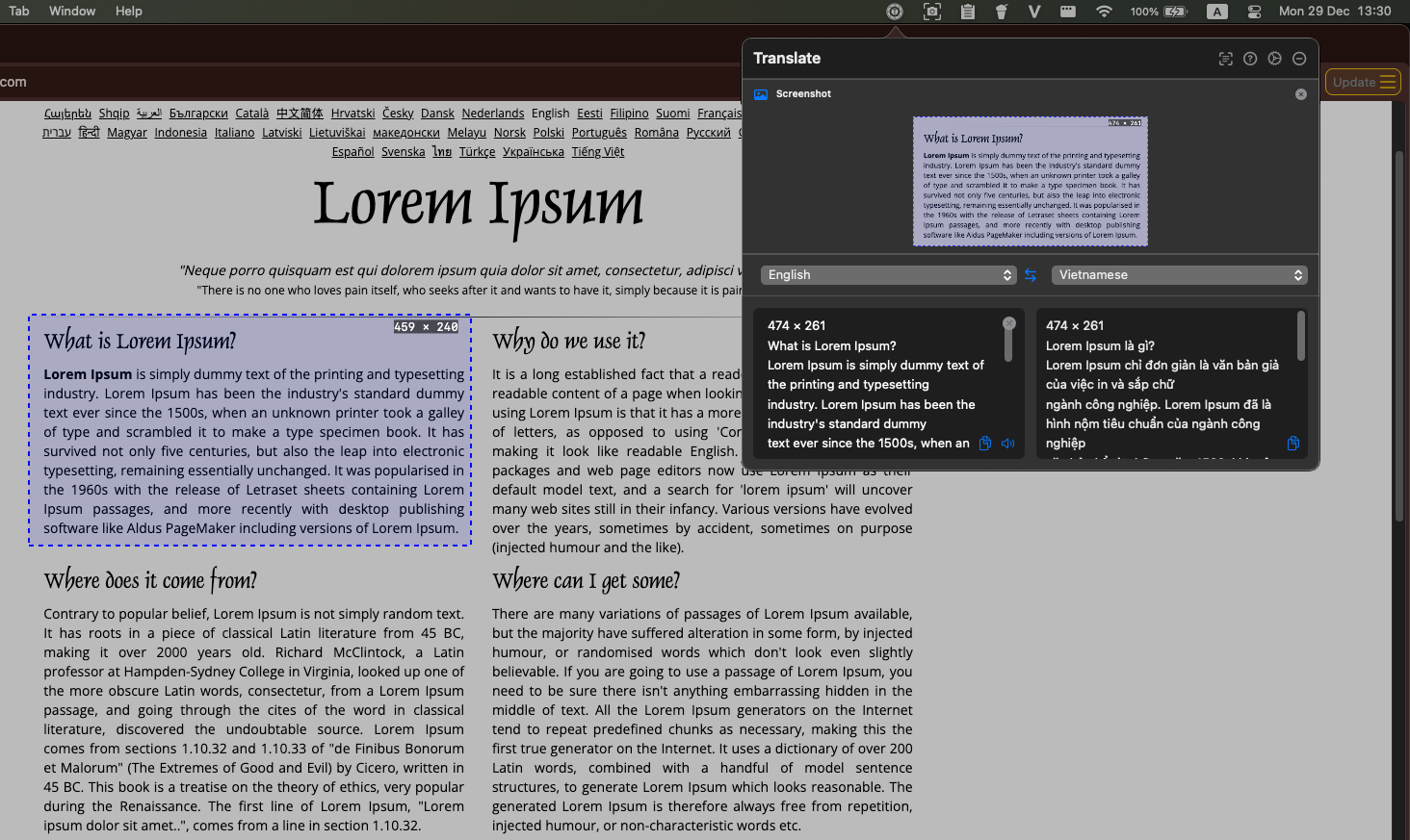 OCR & Screenshot Translation